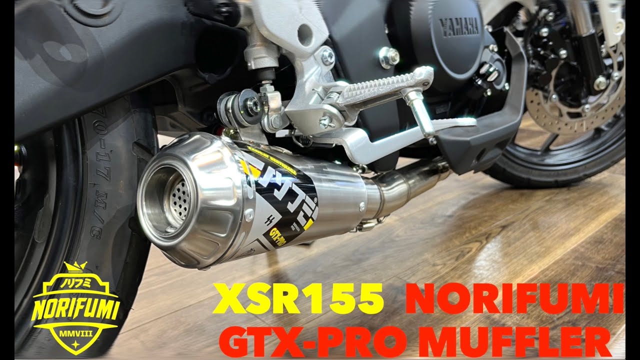 XSR155専用オリジナルマフラー‼️ NORIFUMI GTX-PRO - YouTube