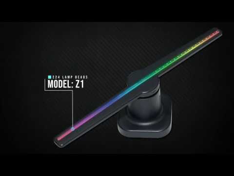 Z1 Z7 HOLOGRAPHIC 3D DISPLAY LED FAN PROJECTION - YouTube