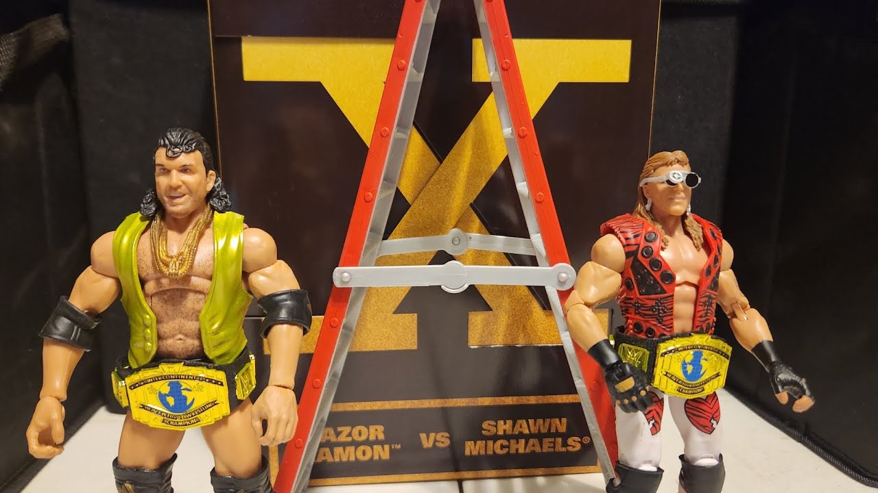 Shawn Michaels vs Razor Ramon WrestleMania 10 Elite action figures