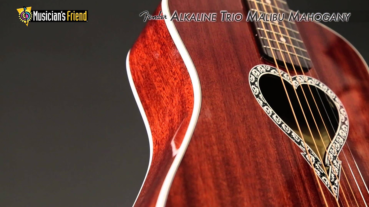 Fender Alkaline Trio Malibu Mahogany Acoustic Guitar - YouTube