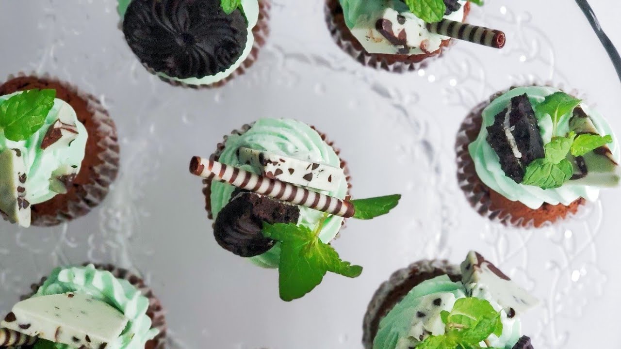 チョコミントのカップケーキ】作ってみました。 - YouTube