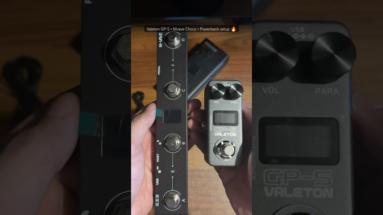 Valeton GP-5 with external footswitch (MVave Chocolate Plus) and