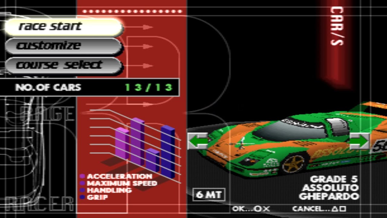 Rage Racer All Cars [PS1] - YouTube