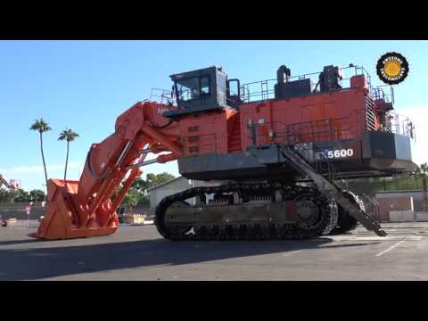 Hitachi's massive Ex5600-6 face shovel at Minexpo 2016 - YouTube
