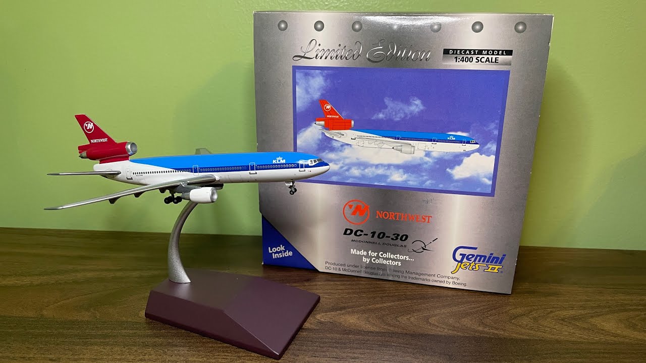 RARE* Northwest KLM DC10 Hybrid Livery | Gemini Jets 1:400 Scale