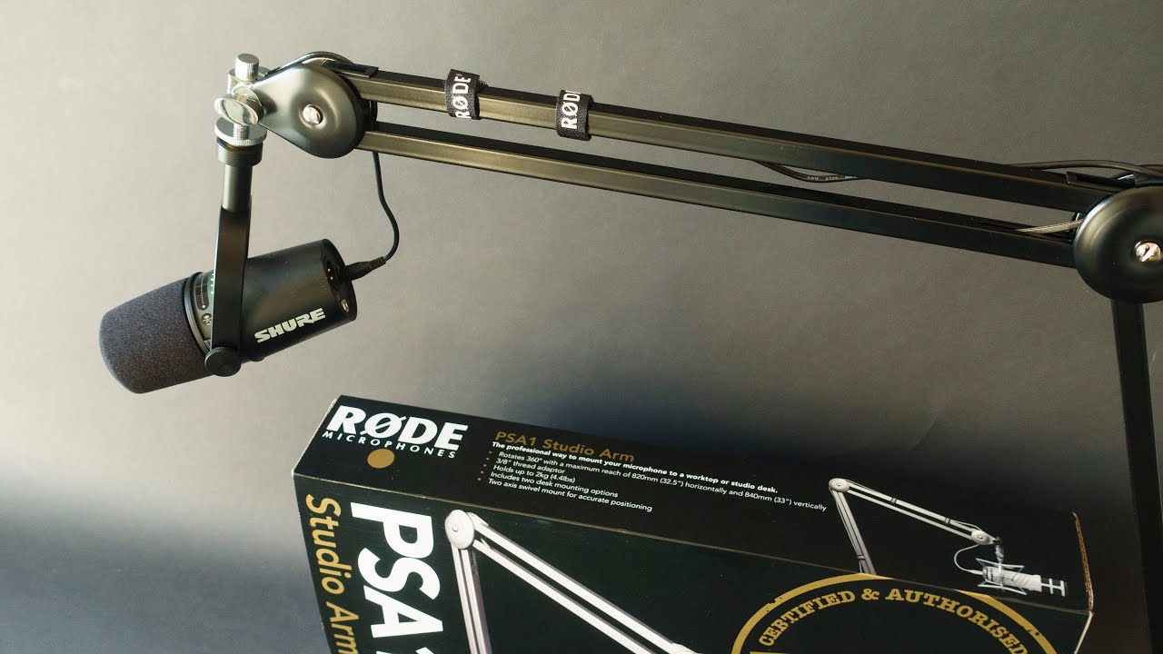 SHURE's MV7 and RODE PSA1 PSA1マイクアームの心配事が解決した