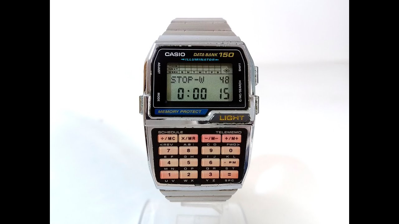 CASIO DATABANK 150 DBC-1500 Module 1477 Digital Watch - YouTube
