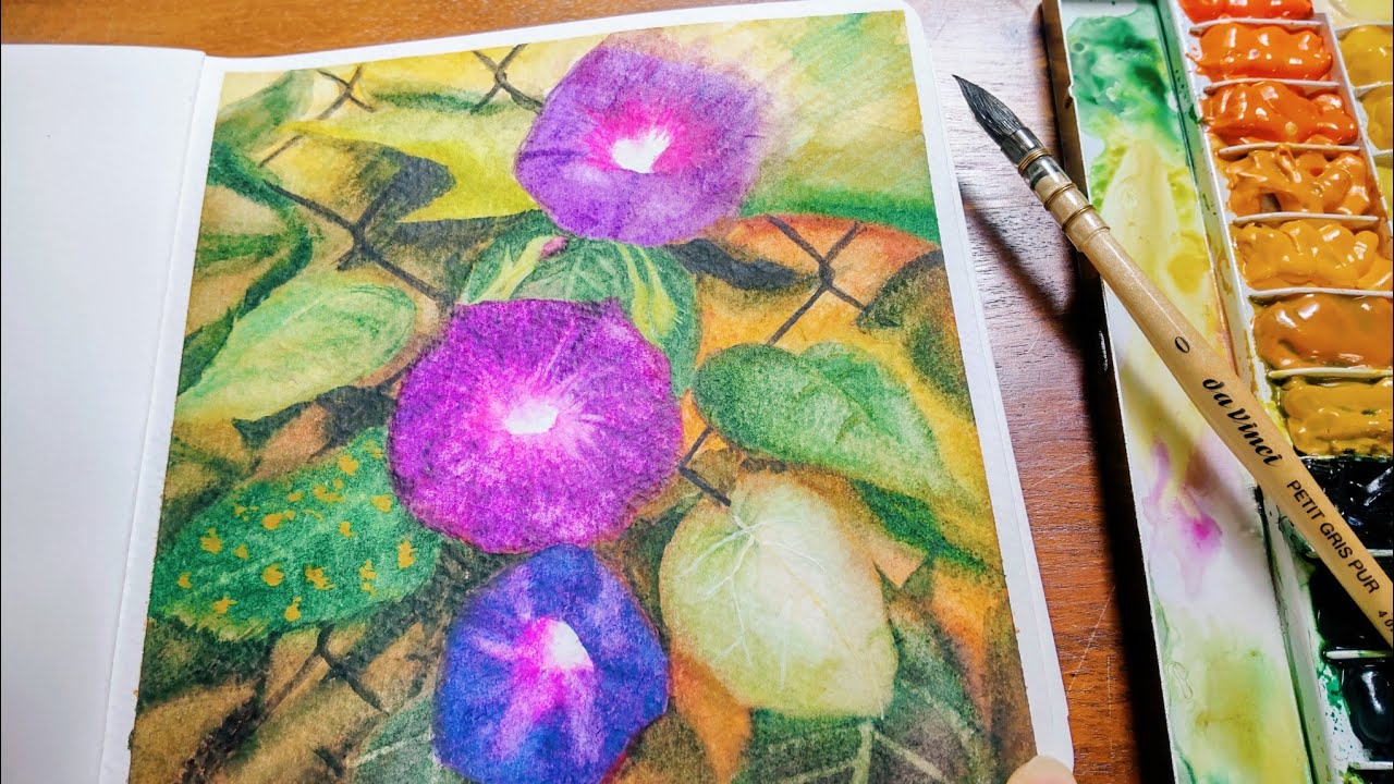 371st day since I started watercolor painting/Drawing a morning