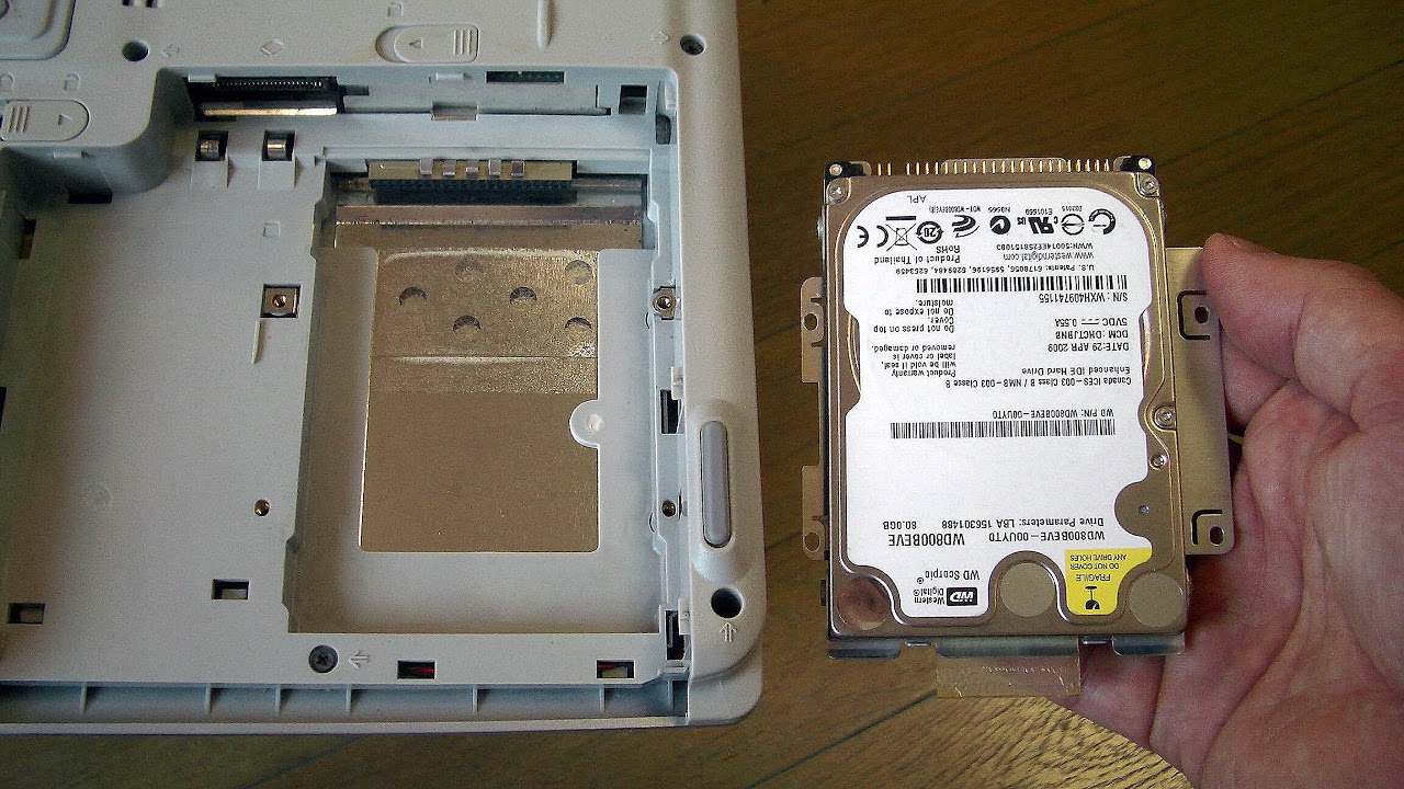PC ノートパソコン」「HDD・ハードディスクドライブ交換」取替え