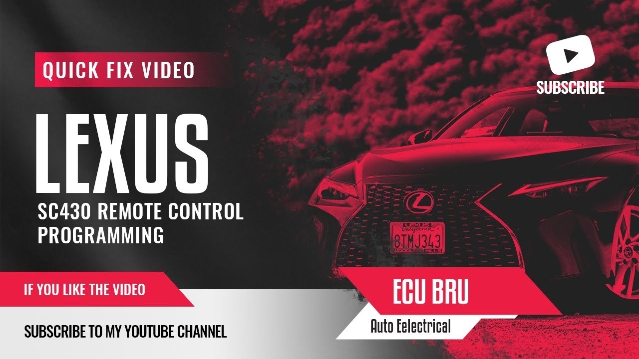 Lexus SC 430 remote control programming - YouTube