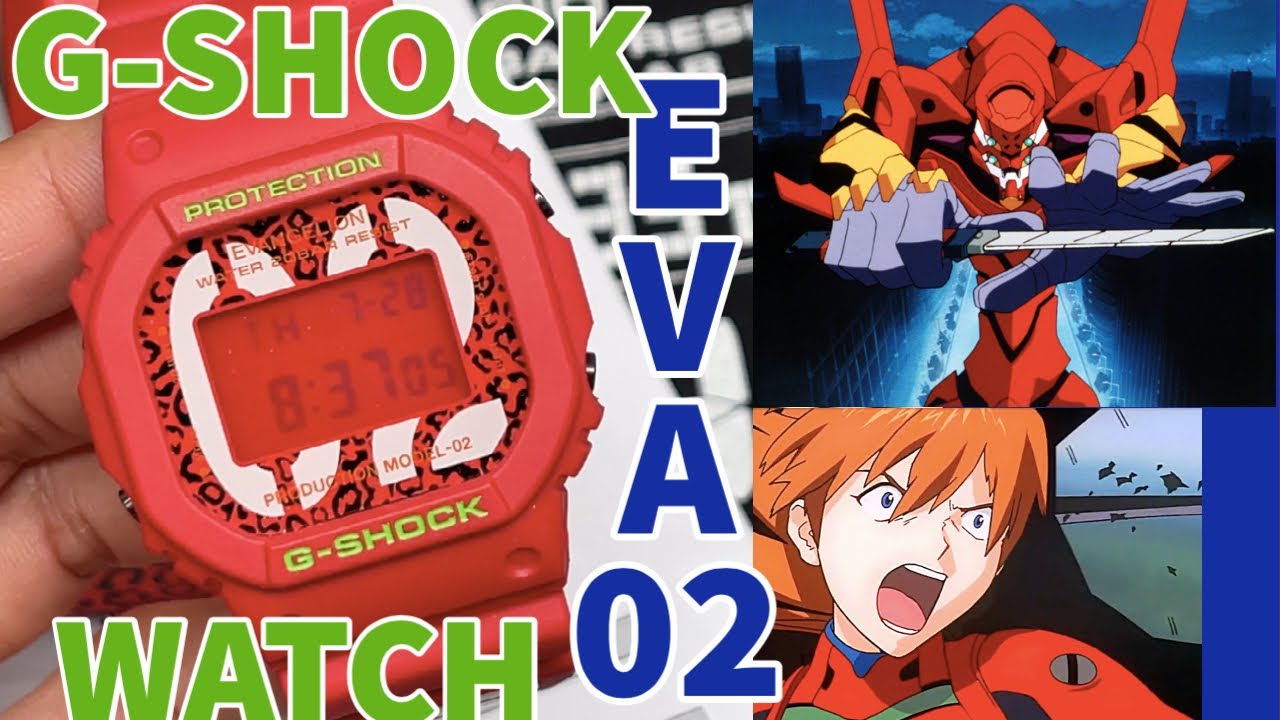 Amazing Watch Collaboration with G-Shock EVANGELION EVA-02 ASUKA