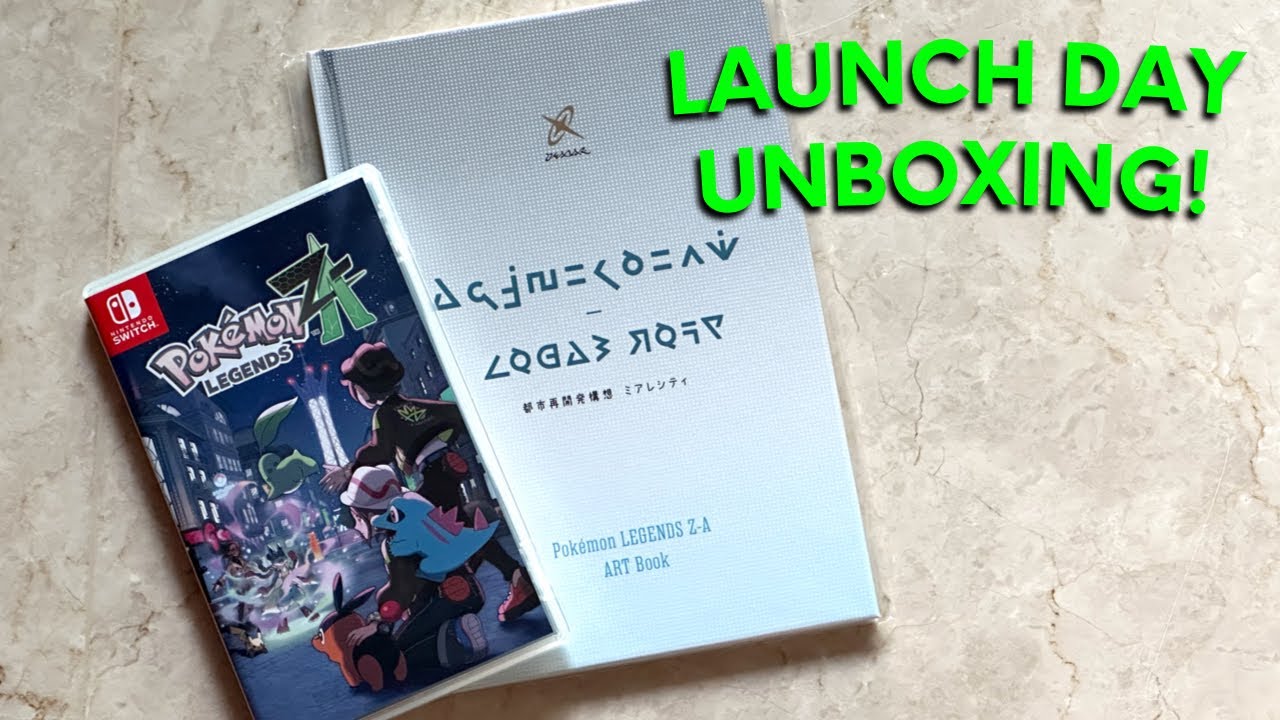 Pokemon Legends Z-A + ART BOOK Launch Day Unboxing! (Nintendo