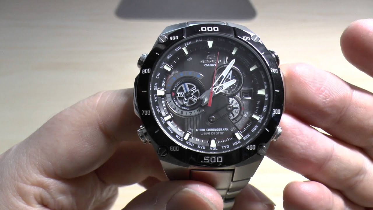 Casio Edifice Wave Ceptor EQW-M1100DB-1AER review - YouTube