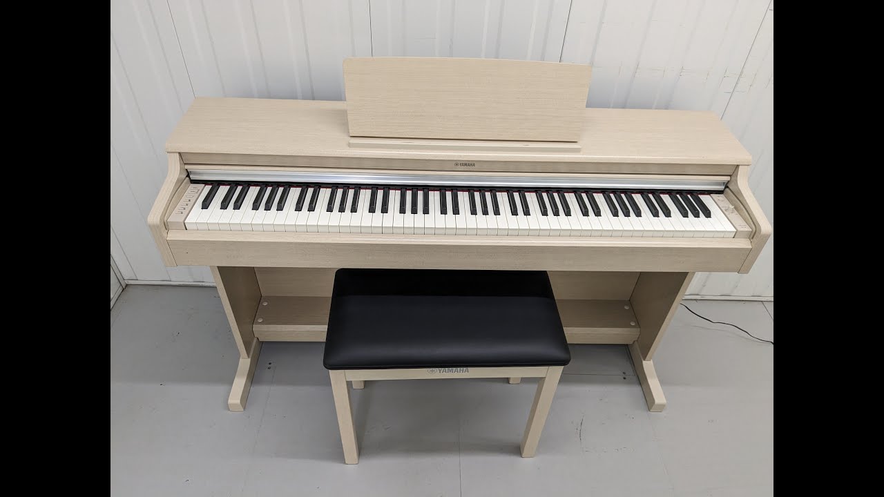 Yamaha Arius YDP-164WA digital piano and stool in white ash stock