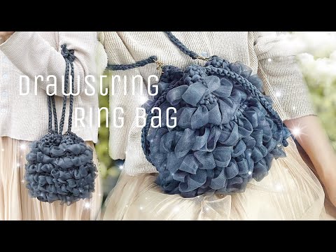 かぎ針編み】巾着リングバッグの編み方🪽 - YouTube