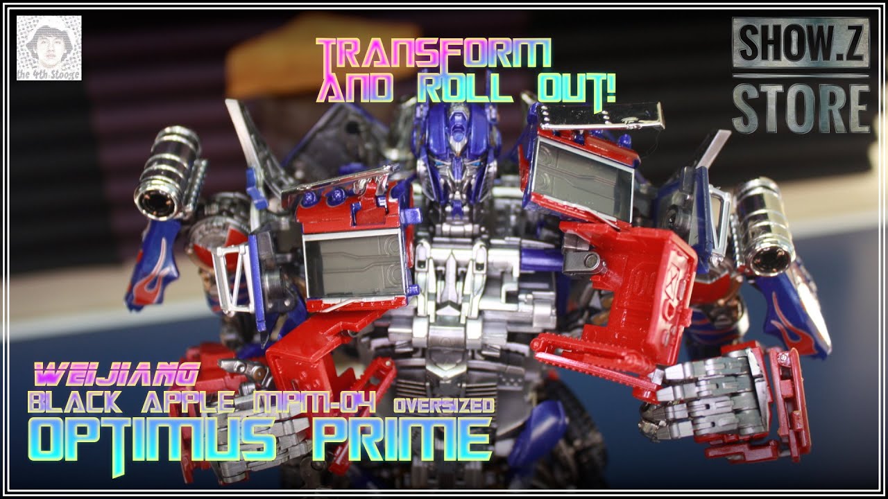 Weijiang Black Apple Optimus Prime re-issue Transformation - YouTube