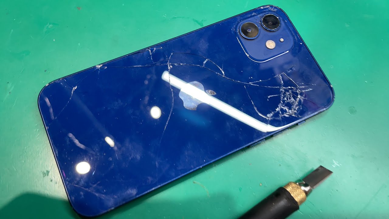 iPhone 12 バックパネル割れ簡単お直し修理 - YouTube