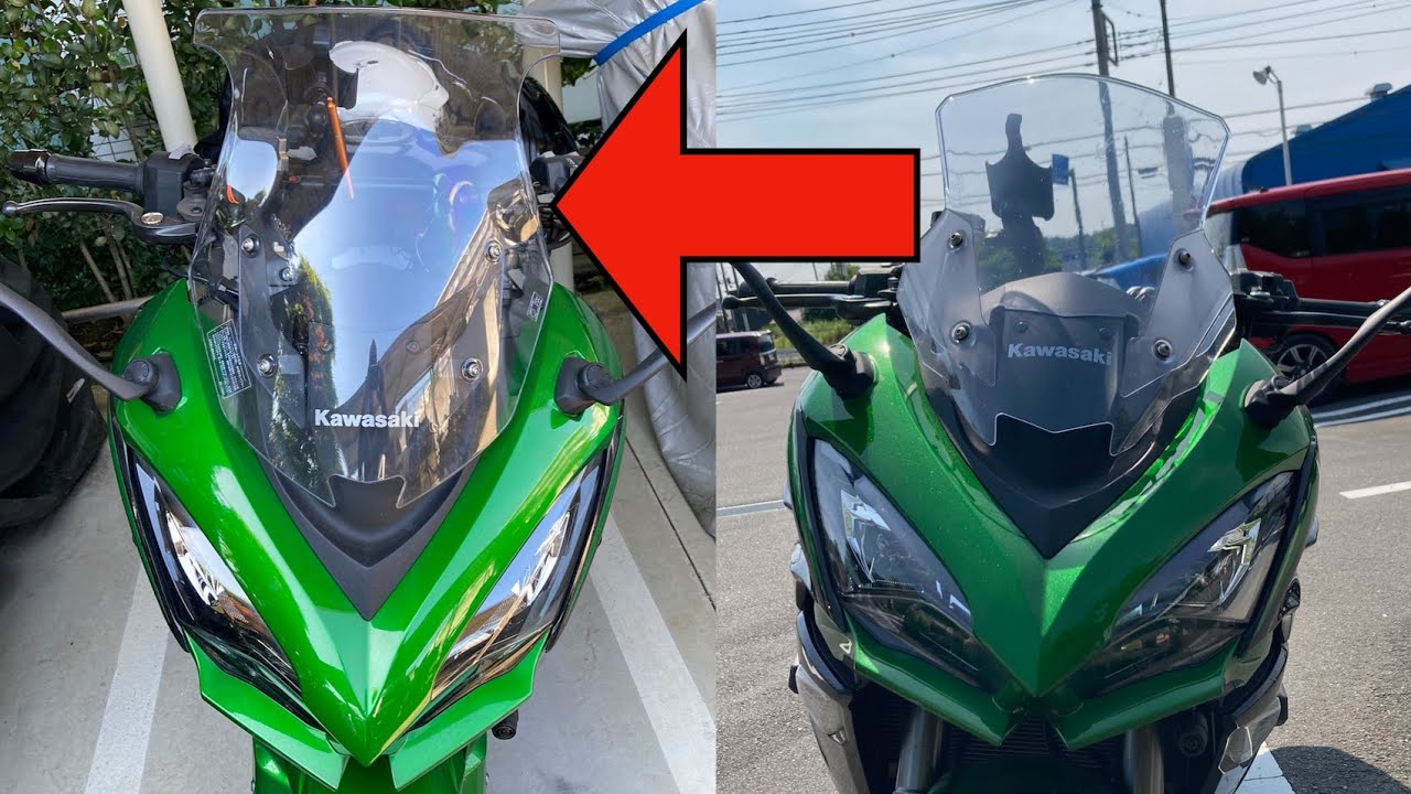 No.494】🇯🇵 Kawasaki Ninja1000SX ウィンドスクリーン交換 to