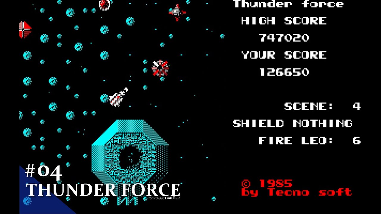 Play】PC-8801 サンダーフォース SR版 #04 レトロゲーム - YouTube