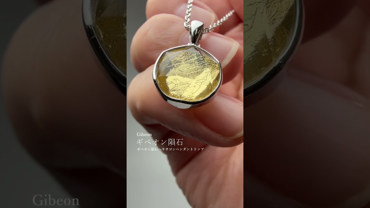 個別撮影/XLサイズ26-27mm]ギベオン隕石ヘキサゴンペンダントトップ