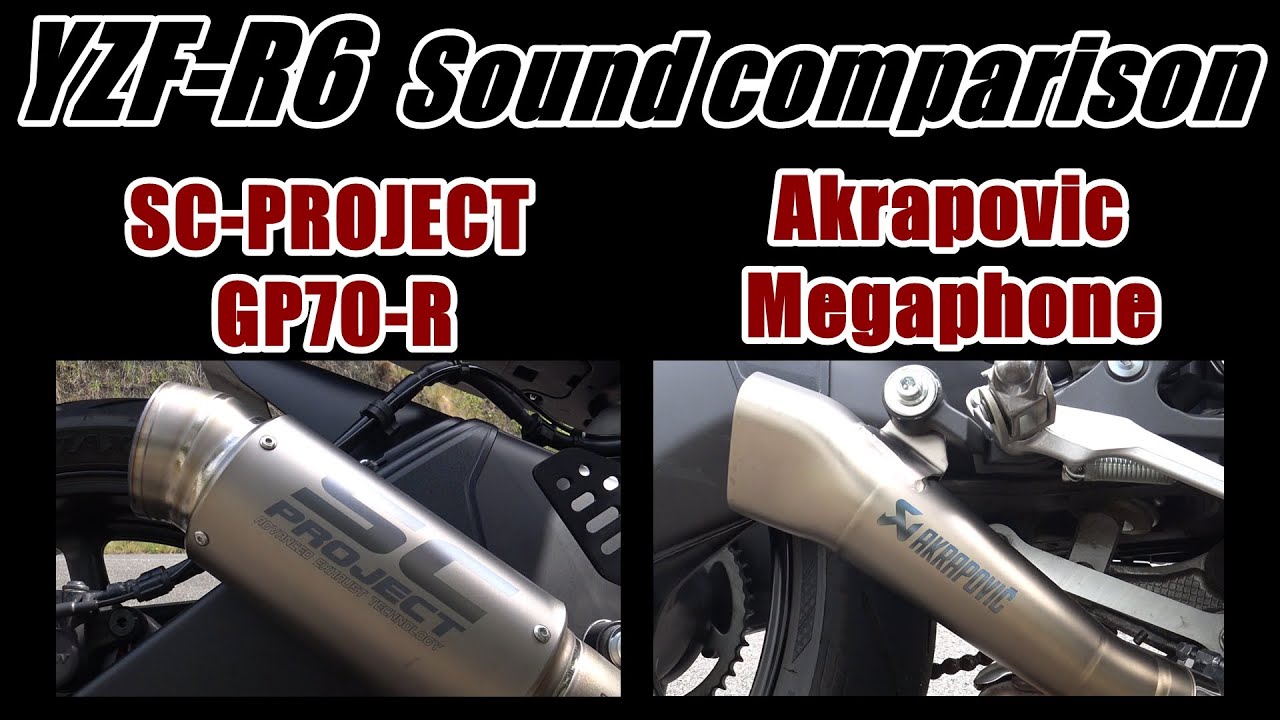 YAMAHA YZF-R6 2020]SC-PROJECT GP70-R vs Akrapovic Megaphone