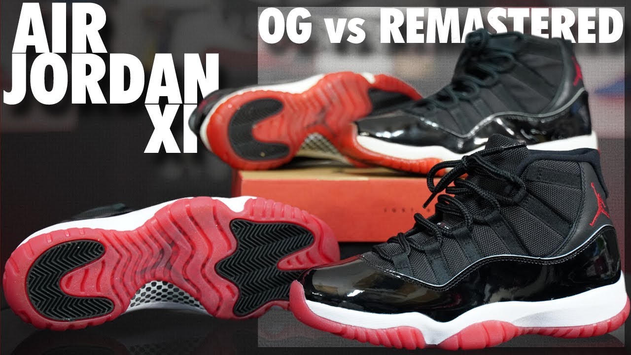 Air Jordan 11 'Bred' 2019 Retro vs OG Comparison - YouTube