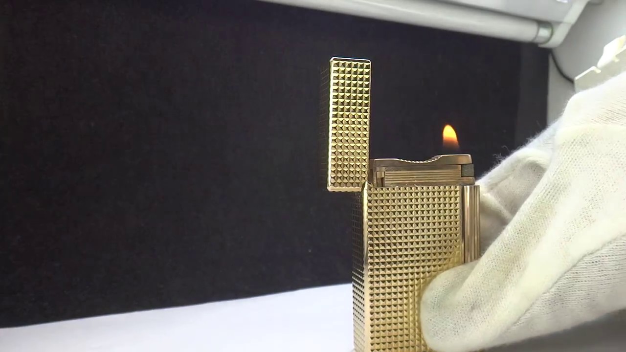 超希少】開閉音あり デュポン ライン1 ゴールド ライター - YouTube
