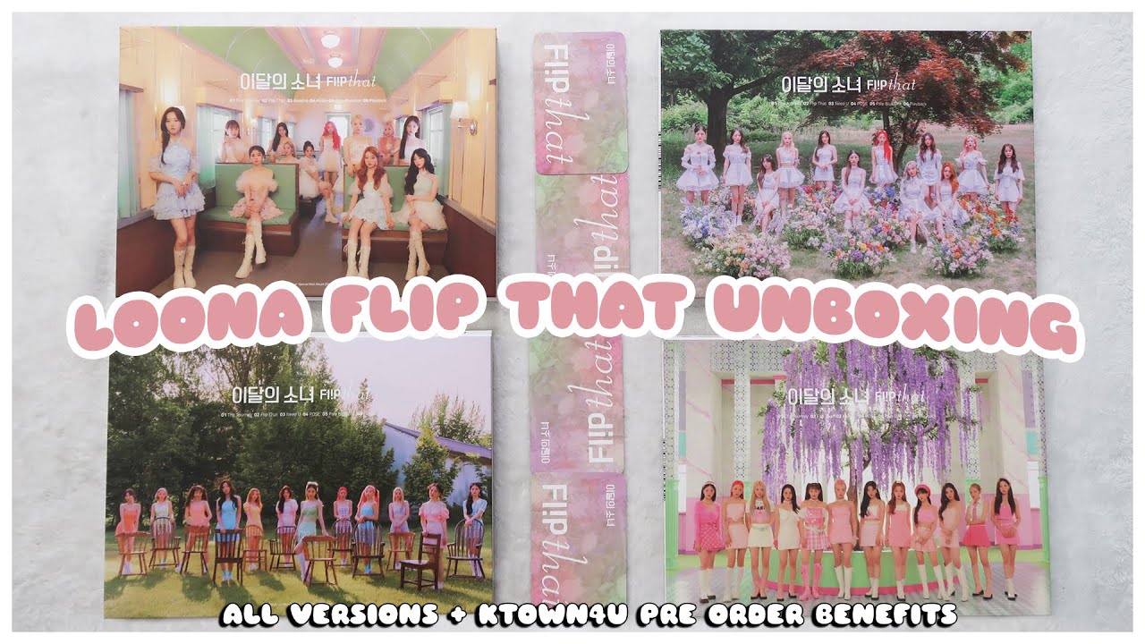 ✨ unboxing loona flip that summer special mini album - a b c d