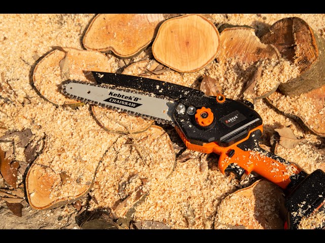 Kebtek 8インチ充電式チェーンソー、効率的で切れ味が良い、品番DLA
