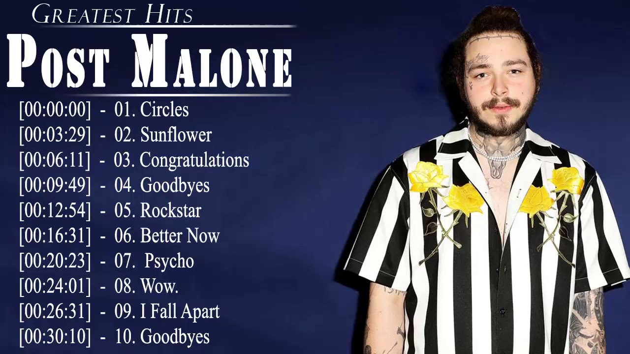 Post Malone) ポスト・マローンBESTソングメドレー - YouTube