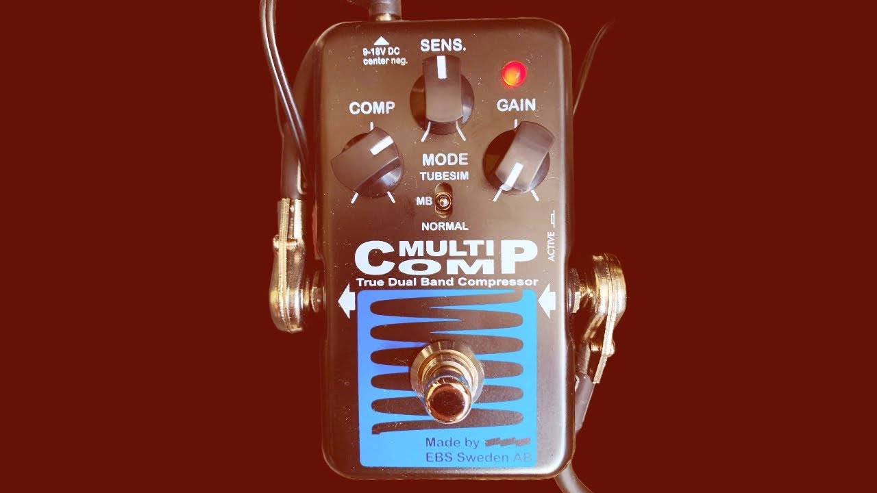 EBS MultiComp Blue Label Bass Compressor Pedal Demo - Sandberg TT4