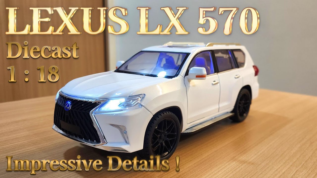 Luxurious Unboxing: Lexus Lx 570 Off Road Pearl White Diecast 1:18