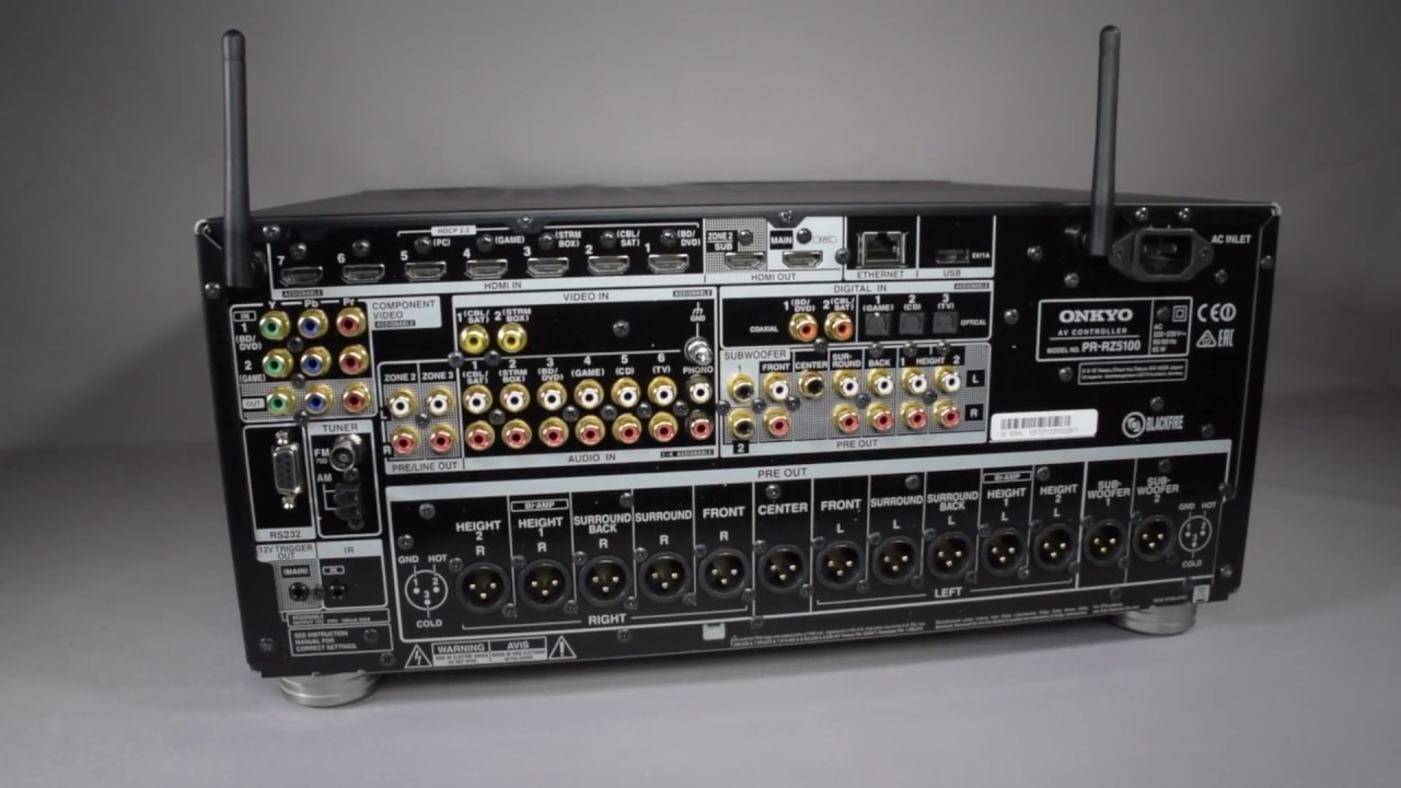 Onkyo PR-RZ5100 11.2 Processor OSD Setup Walkthrough - YouTube