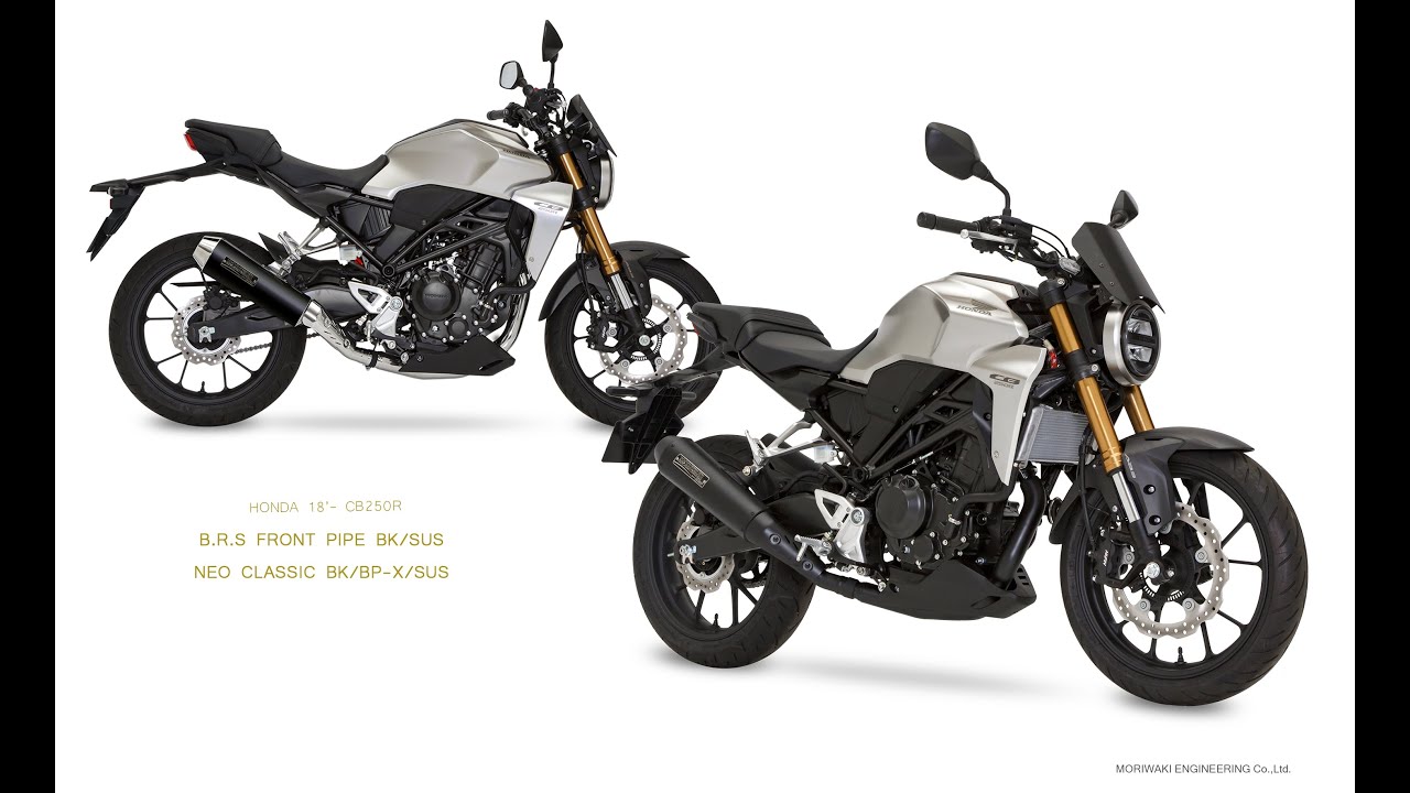 音比較】CB250R 18-用 SlipOn Exhaust NEO CLASSIC + B.R.S Front Pipe