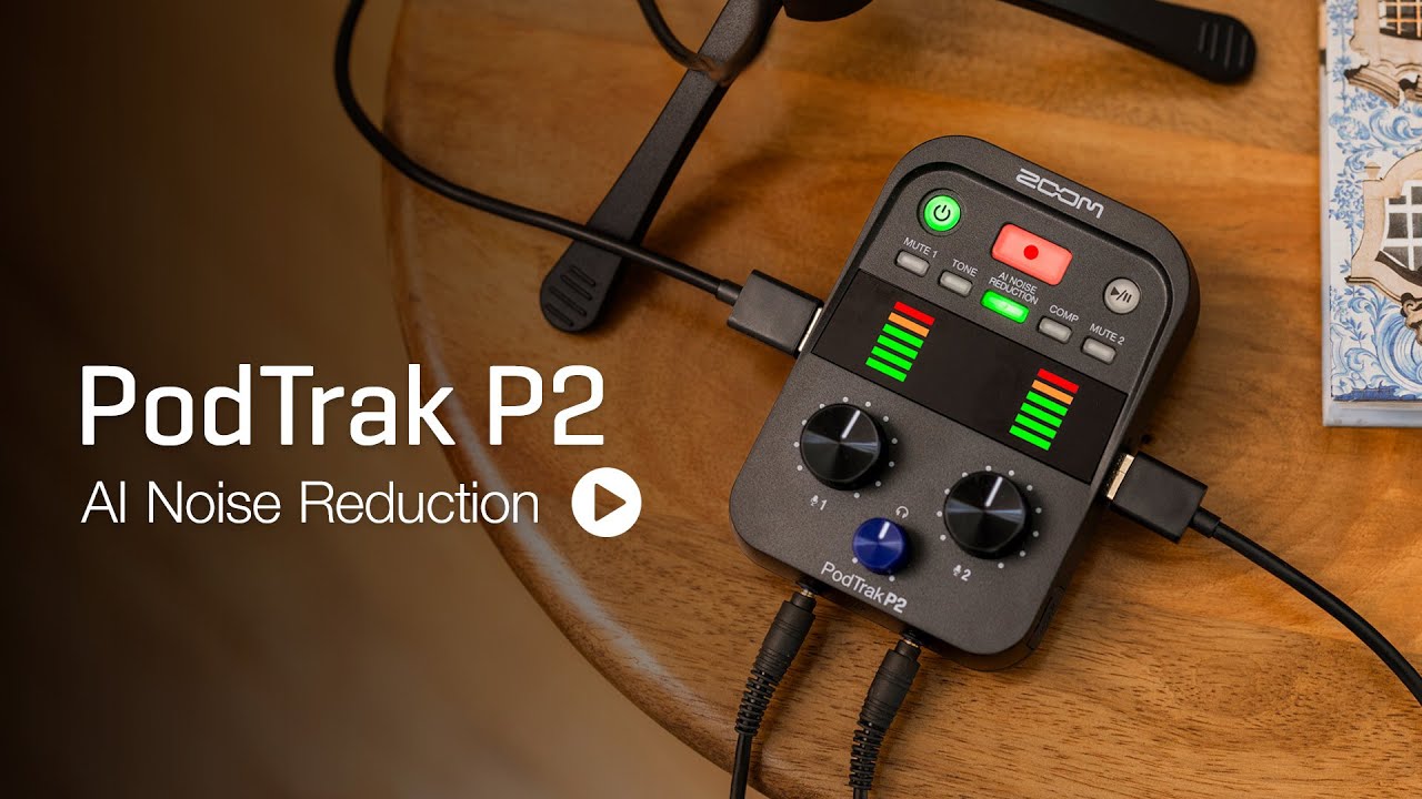 PodTrak P2 Dual USB Mic Recorder : AI Noise Reduction - YouTube
