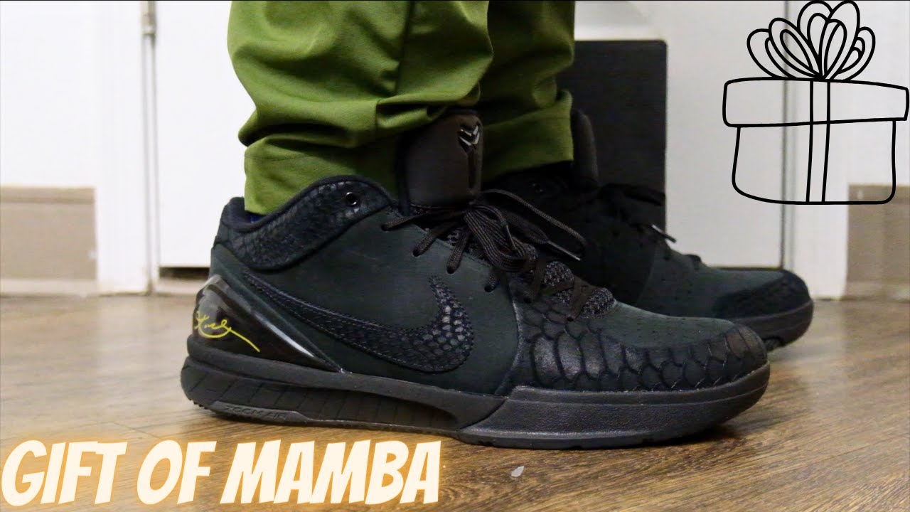 Nike Kobe 4 Protro Gift of Mamba On Feet Review - YouTube