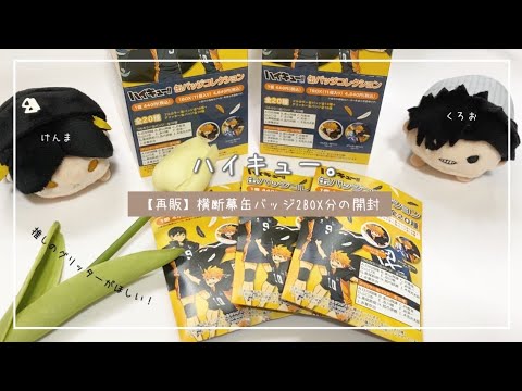 ハイキュー】再販✧︎横断幕缶バッジ2BOX開封！推しのグリッターが