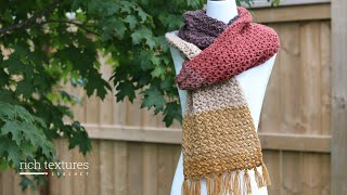 Acorn Scarf Crochet Pattern | Rich Textures Crochet