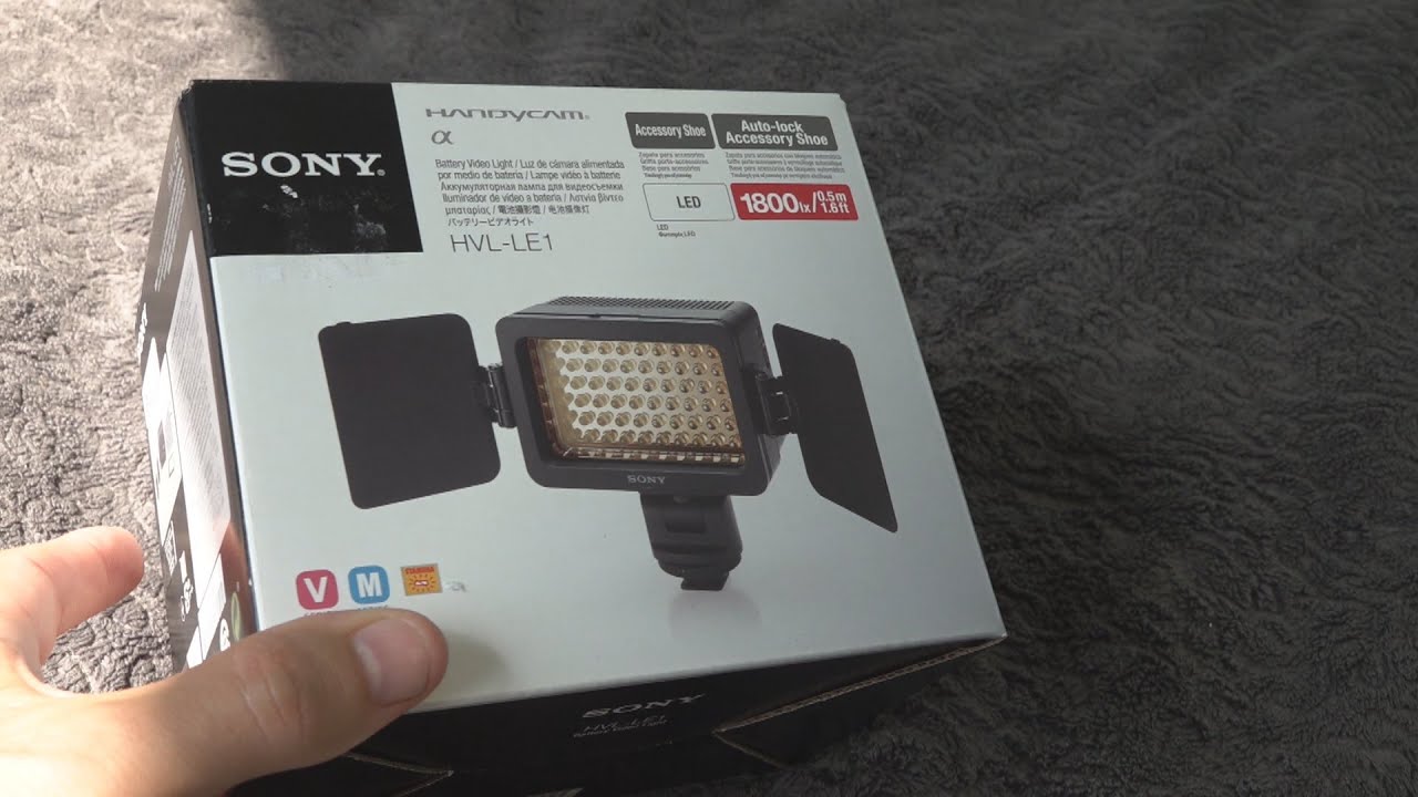Sony HVL-LE1 LED Battery Video Light Unboxing and Test - YouTube