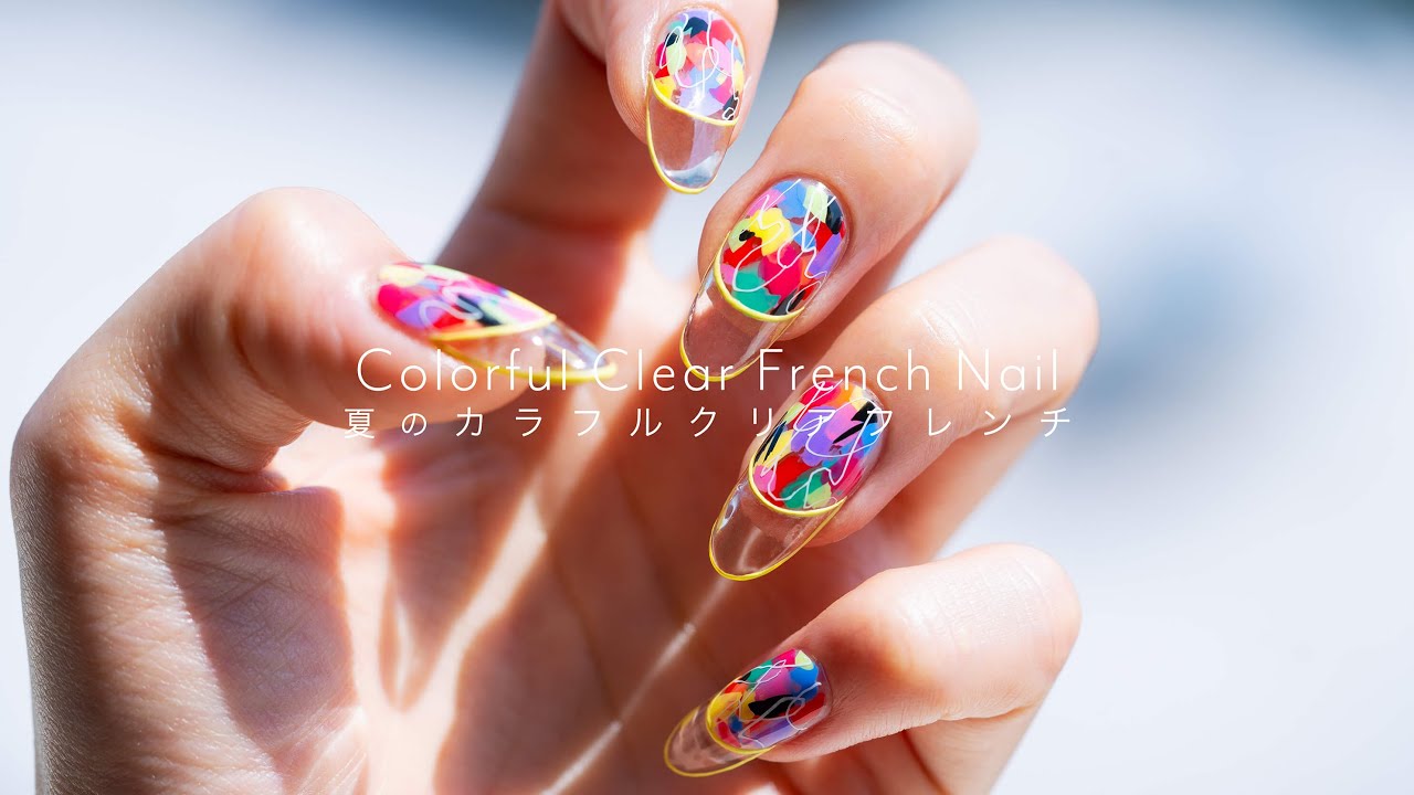 ほぼノーカット】雑談しながら夏のクリアフレンチをアートしてくよ