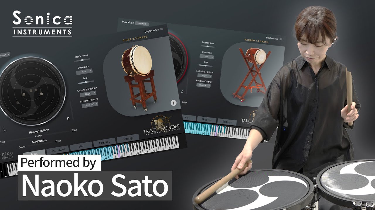 TAIKO THUNDER with TAIKO-1 - OHIRA 3.3 SHAKU & NAGADO 1.2 SHAKU