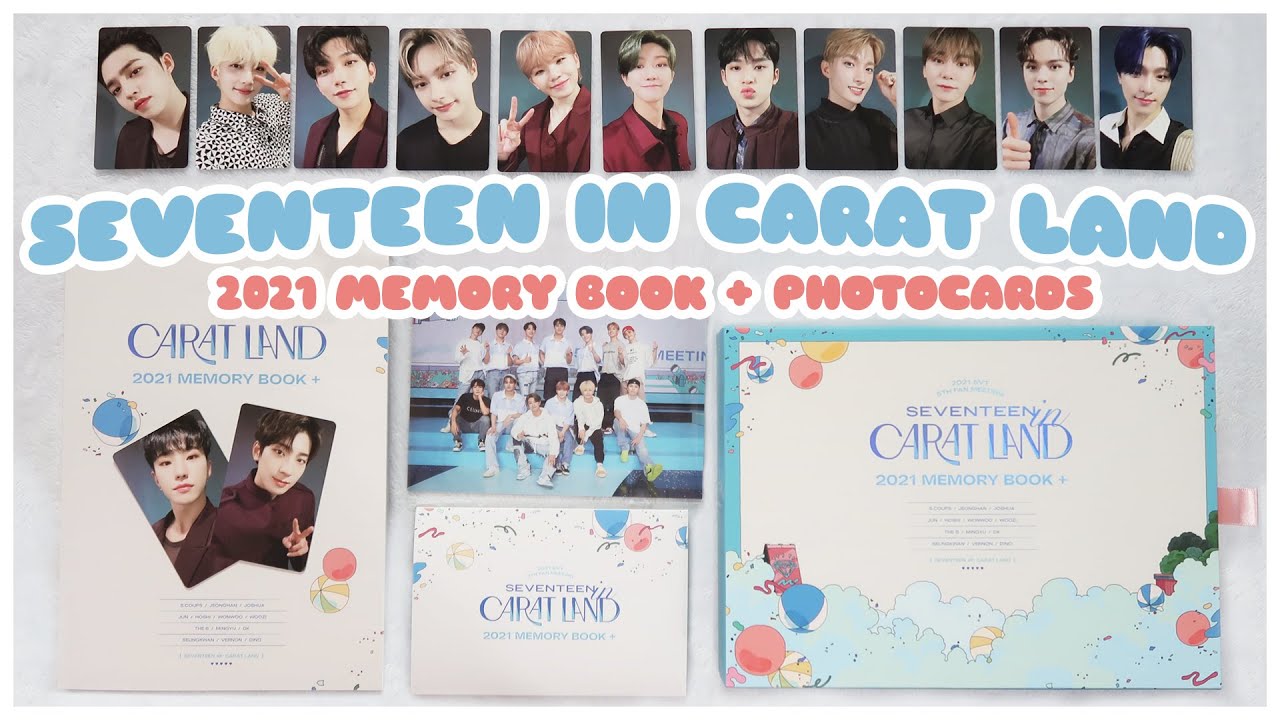 ✨ unboxing seventeen in carat land 2021 memory book + photocard