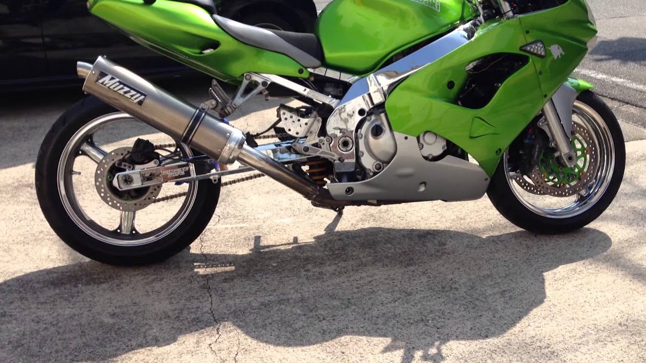 ZX-9R ウォンウォン仕様 フルメッキ ロンスイ フルカスタム - YouTube