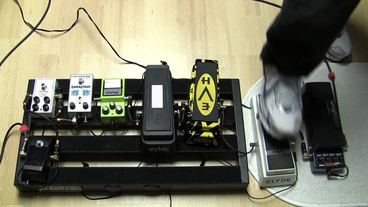 EVH Crybaby Fulltone Clyde EX-7 Wah demo - with distortion pedal