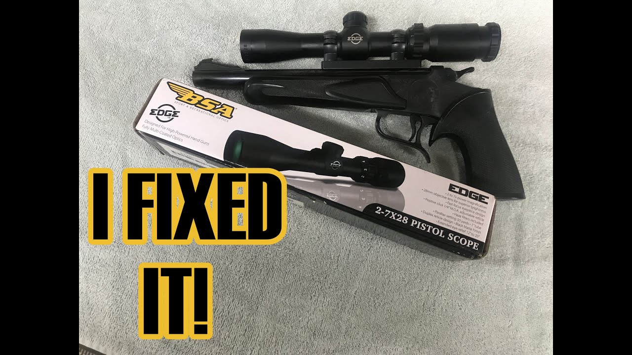 BSA Edge 2-7X28 Pistol Scope @100 Yards (TC Contender) - YouTube