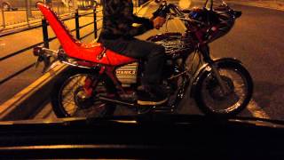 ホーク2 ナカノ クロス管 コール音 旧車會 バブ CB250T - YouTube