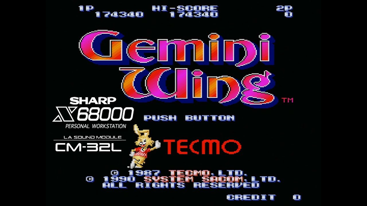 X68000] CM-64 (CM-32L / MT-32 Mode) Test / Gemini Wing / ジェミニ