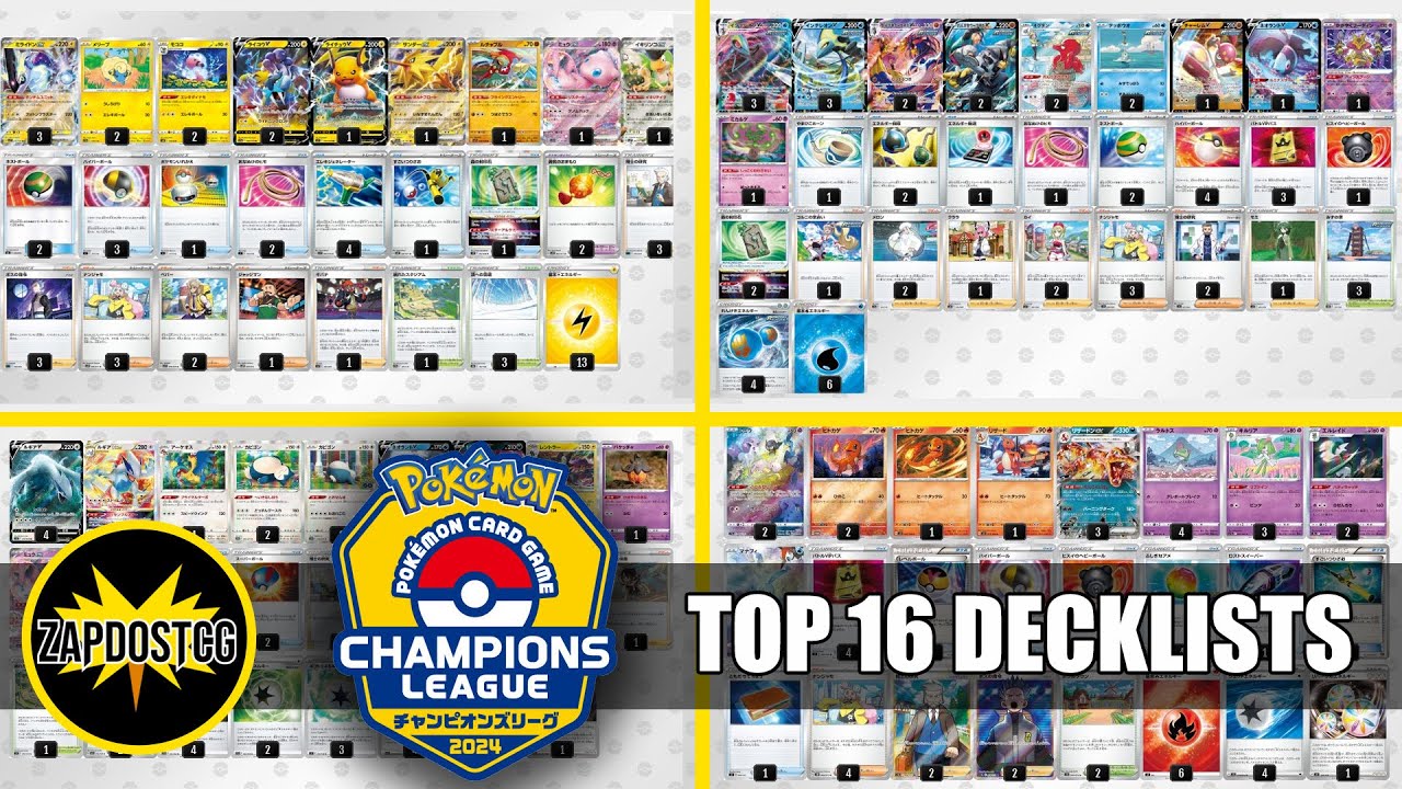 TOP 16 Decklists Yokohama Champions League 2024! (Pokemon TCG