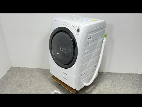 □ SHARP シャープ ES-S7F-WL ドラム式洗濯乾燥機 左開き 洗濯 7kg