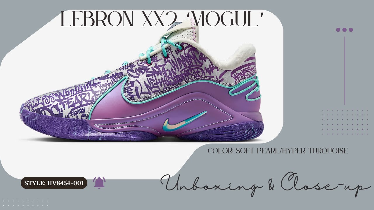 Nike LeBron XX2 'Mogul' Soft Pearl/Hyper Turq HV8454-001 - YouTube